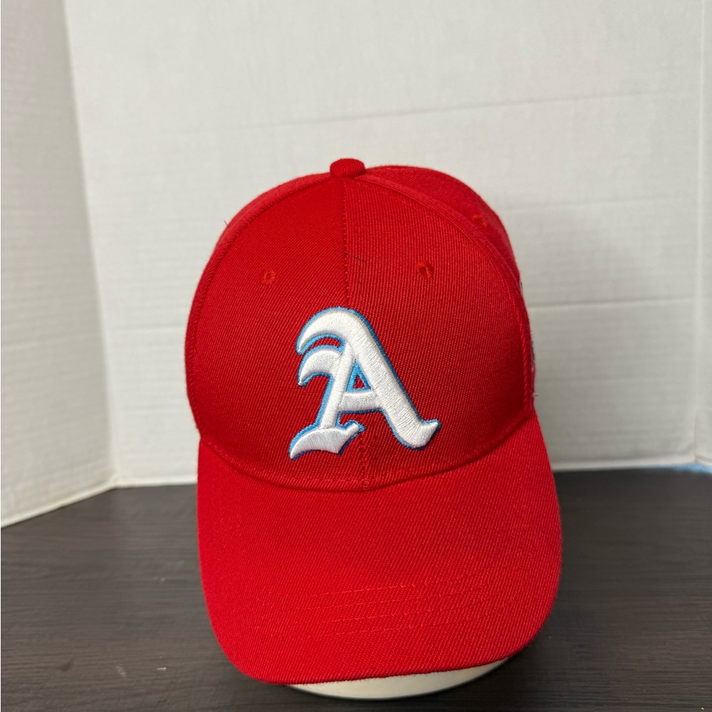 Red Baseball Cap with White 'A' Logo